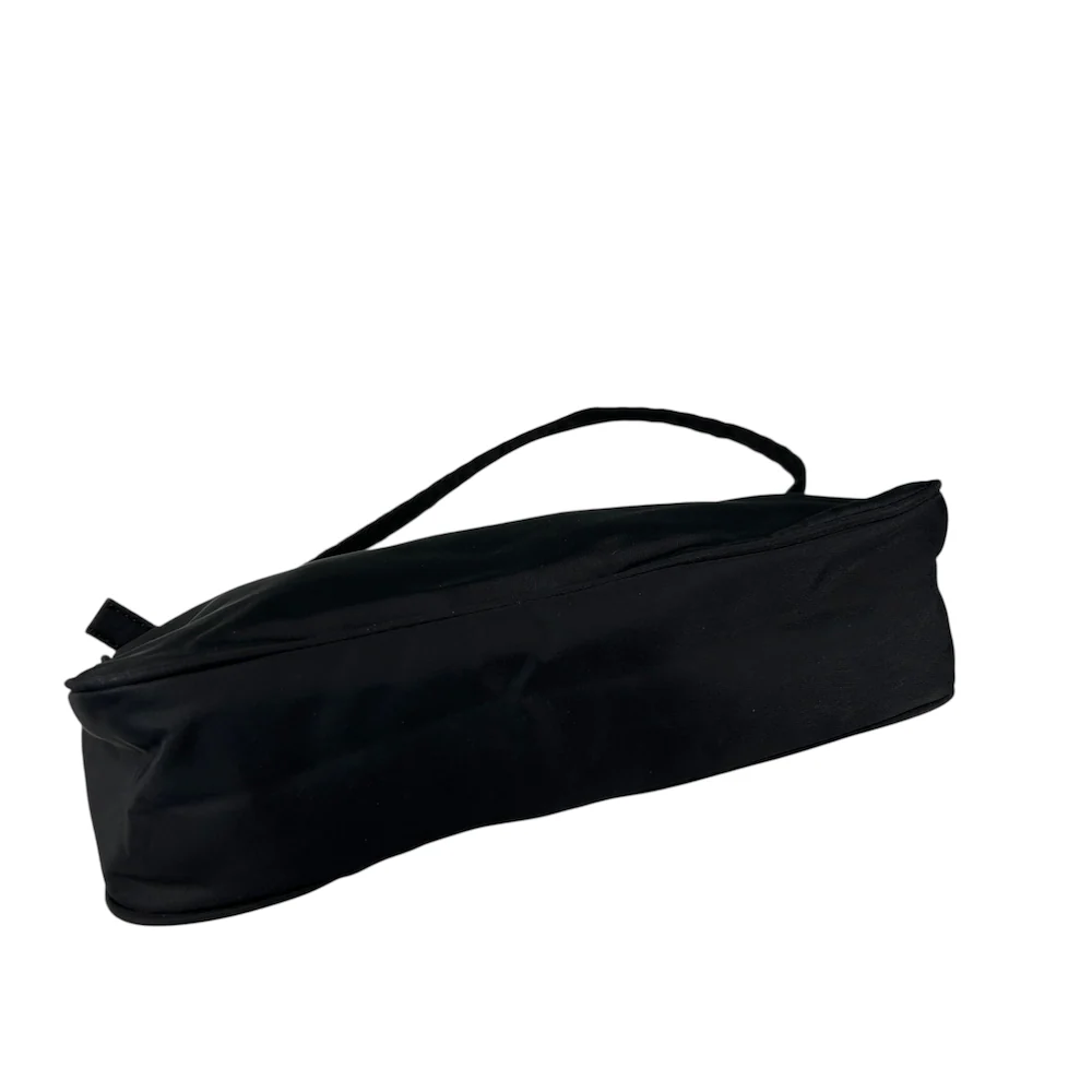 PRADA BLACK NYLON POCHETTE BAG - BLACK - Image 6