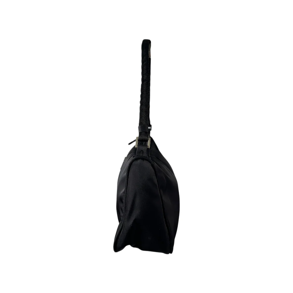 PRADA BLACK NYLON POCHETTE BAG - BLACK - Image 7
