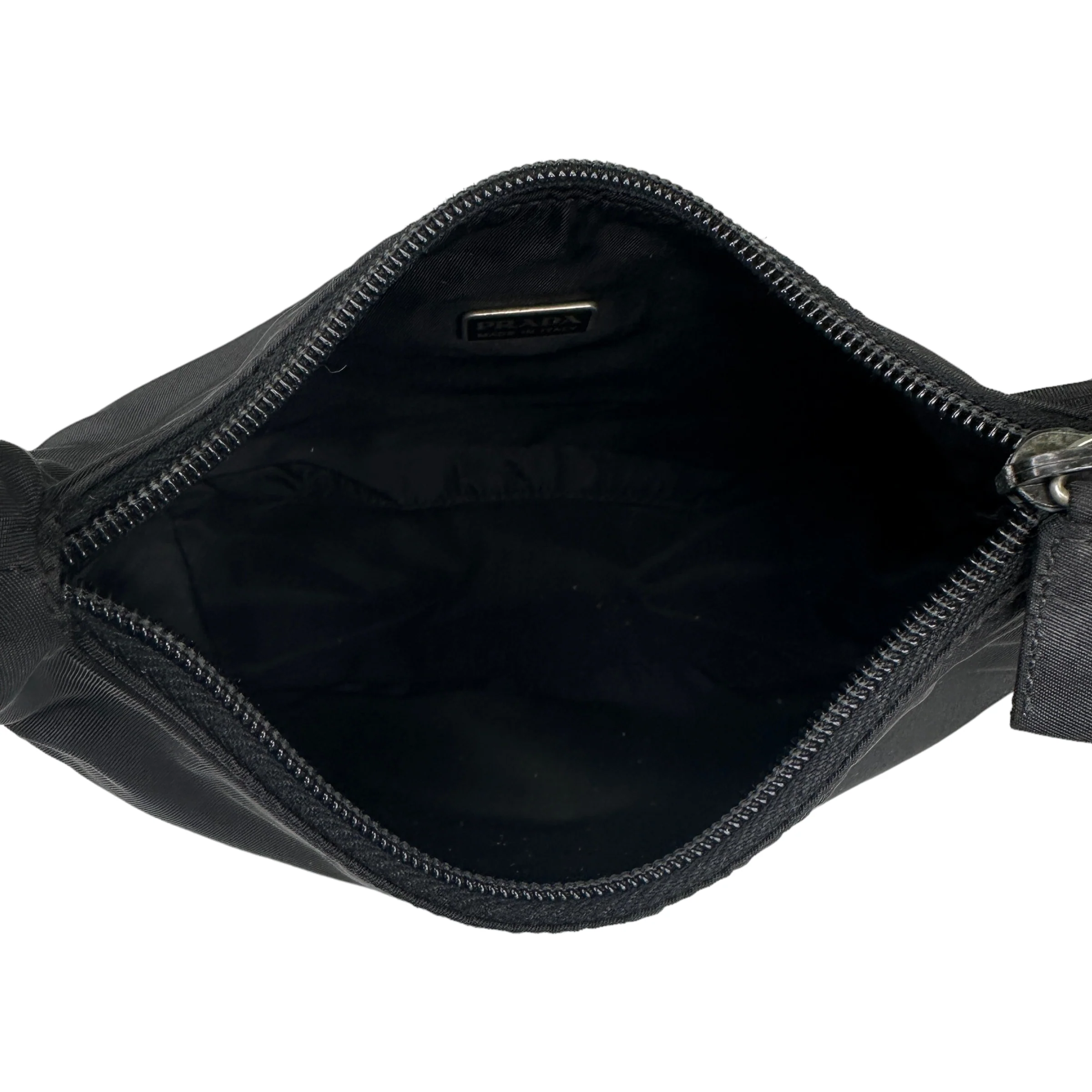 PRADA BLACK NYLON POCHETTE BAG - Image 4