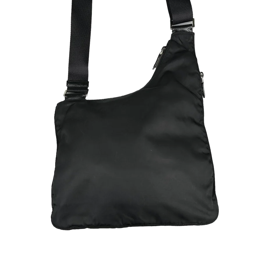 PRADA BLACK NYLON UTILITY SHOULDER BAG - BLACK - Image 2