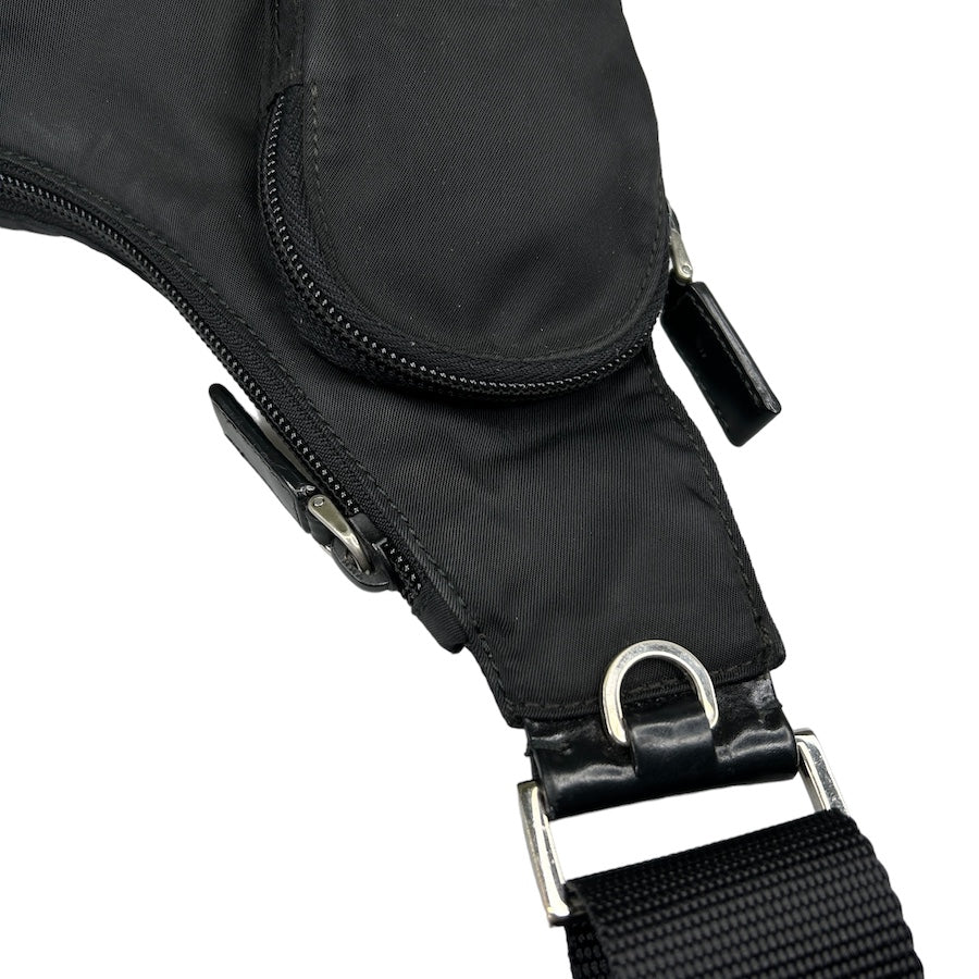 PRADA BLACK NYLON UTILITY SHOULDER BAG - BLACK - Image 6