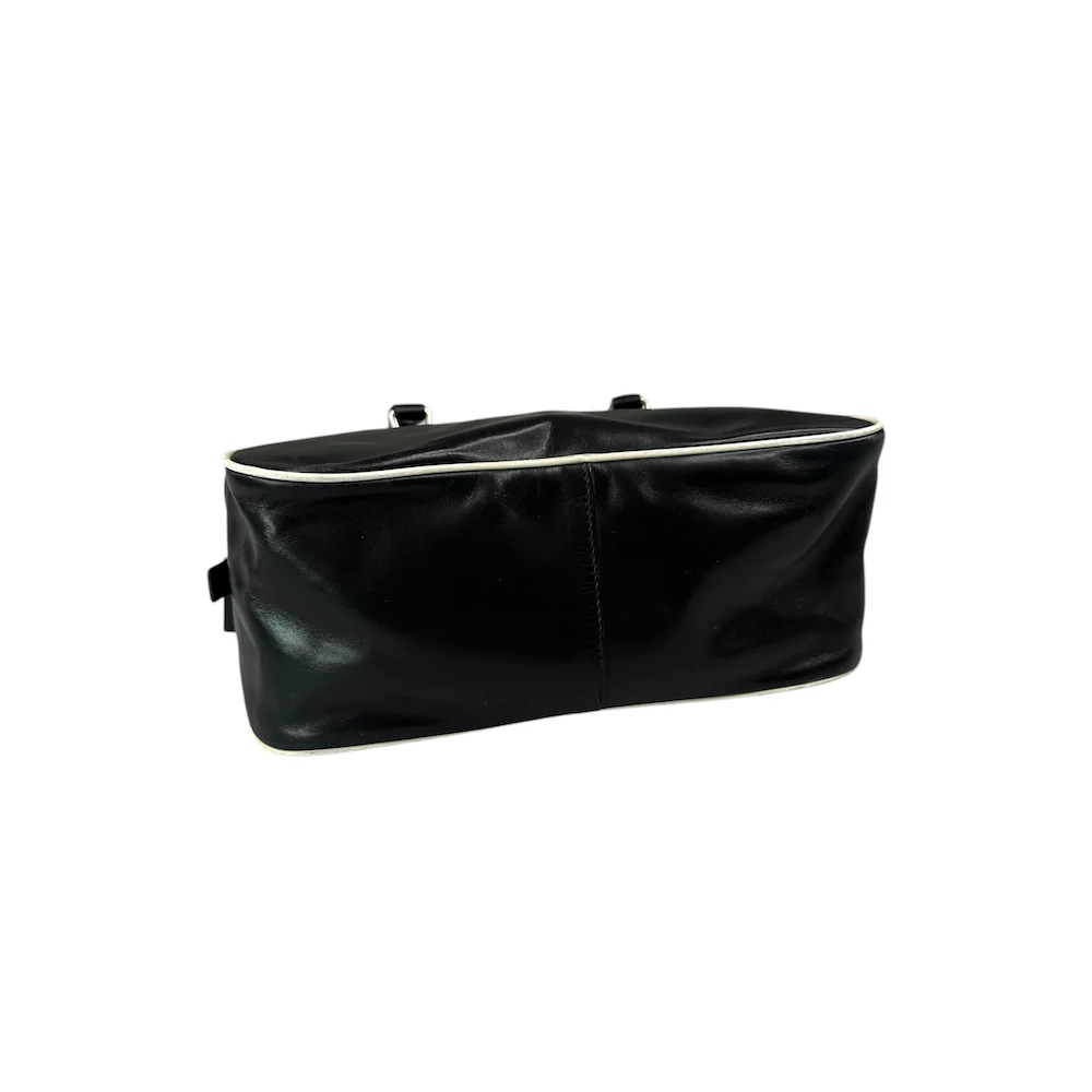 PRADA MINI LEATHER BOWLING BAG - BLACK - Image 2