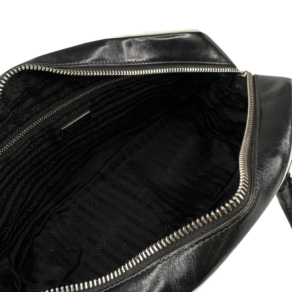 PRADA MINI LEATHER BOWLING BAG - BLACK - Image 5
