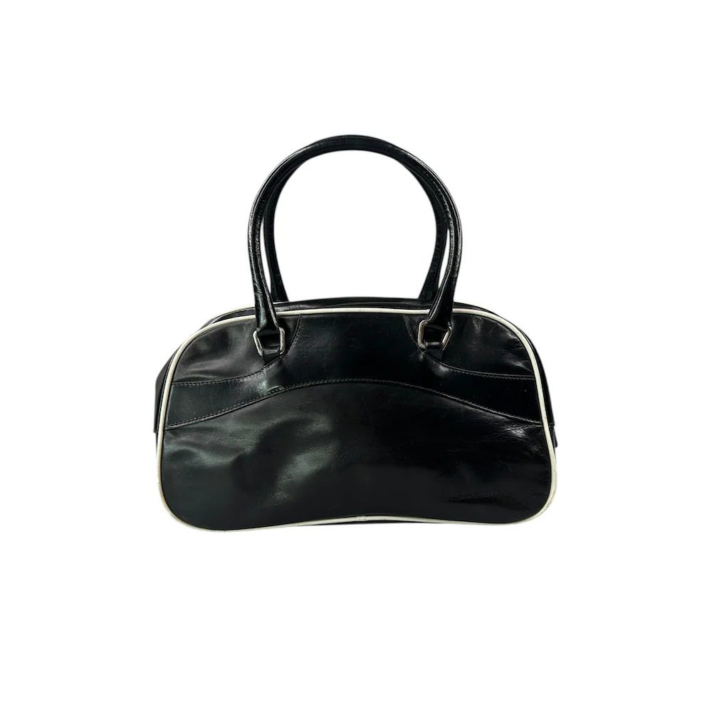PRADA MINI LEATHER BOWLING BAG - BLACK - Image 6