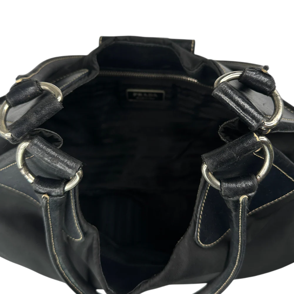 PRADA NYLON MOON SHOULDER BAG - BLACK - Image 6