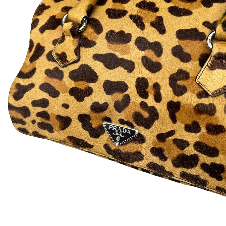 PRADA PONYHAIR LEOPARD PRINT SHOULDER BAG (2002) GHR39 - Image 10