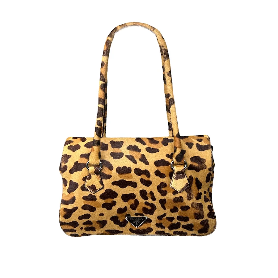 PRADA PONYHAIR LEOPARD PRINT SHOULDER BAG (2002) GHR39 - Image 2