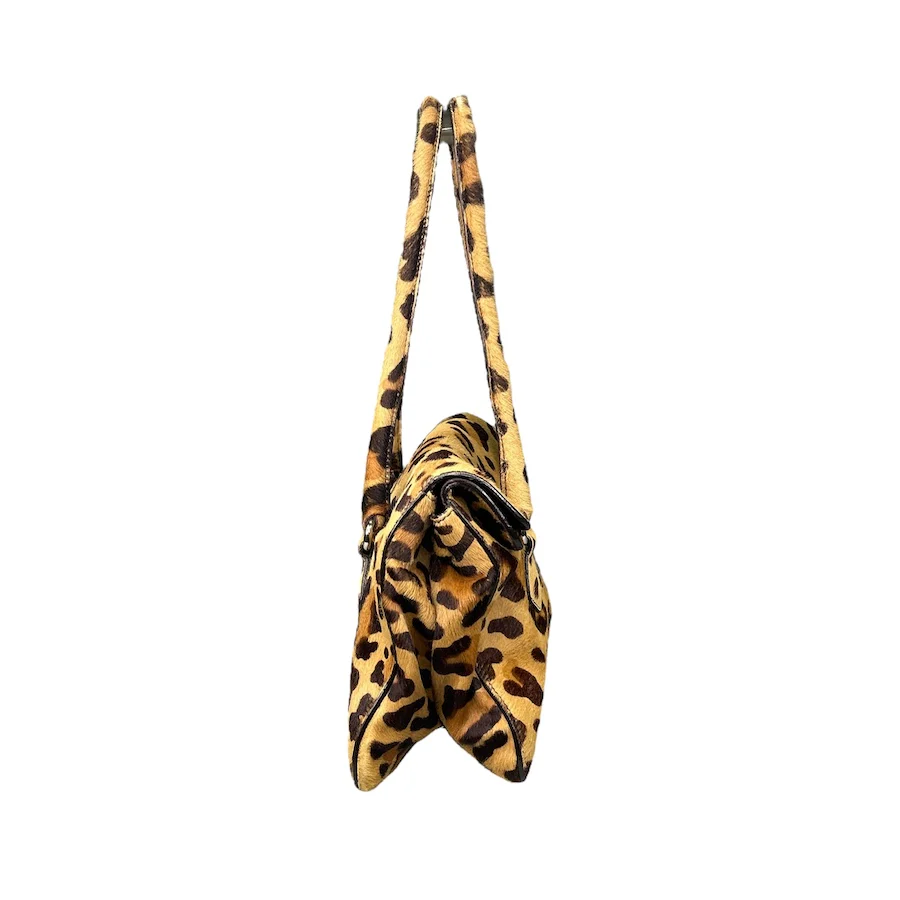 PRADA PONYHAIR LEOPARD PRINT SHOULDER BAG (2002) GHR39 - Image 3