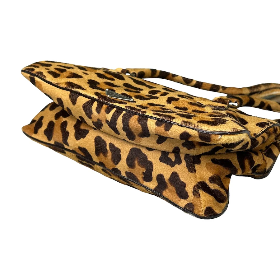 PRADA PONYHAIR LEOPARD PRINT SHOULDER BAG (2002) GHR39 - Image 5