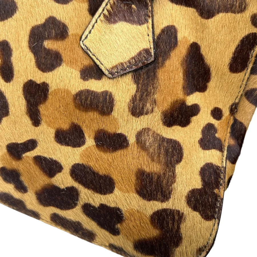 PRADA PONYHAIR LEOPARD PRINT SHOULDER BAG (2002) GHR39 - Image 6