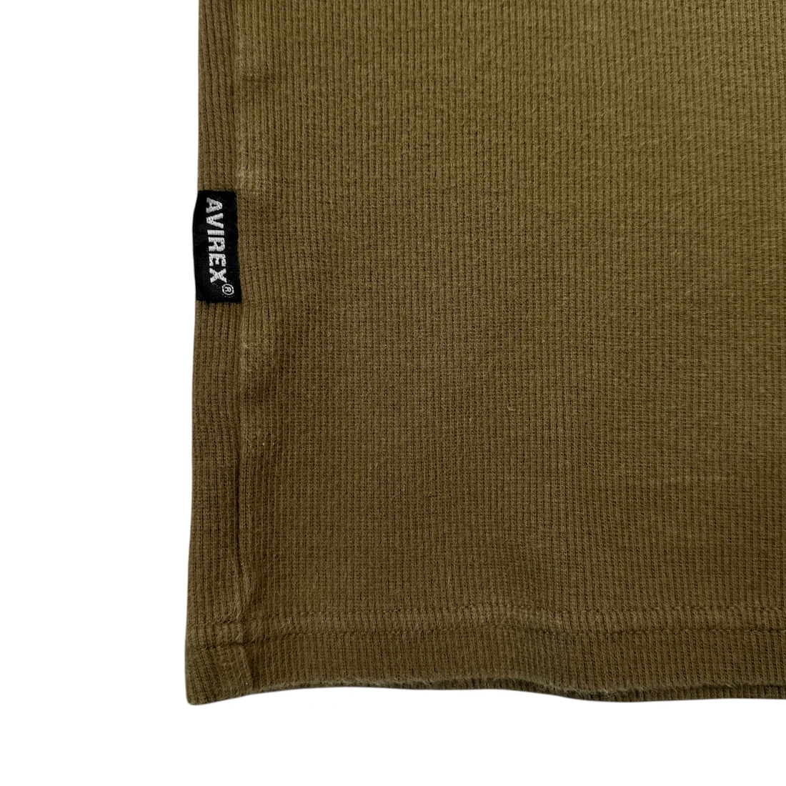 (S) AVIREX RIBBED T-SHIRT - OLIVE - Image 4