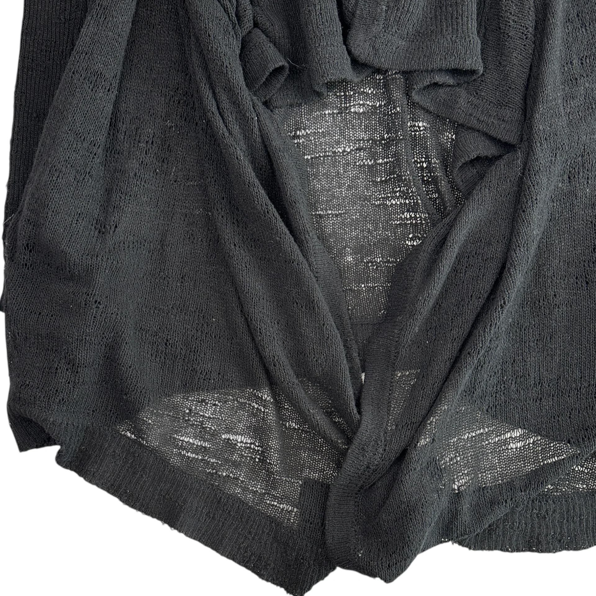 (NEW) (S/M) HELMUT LANG WOOL-BLEND CARDIGAN - BLACK - Image 5