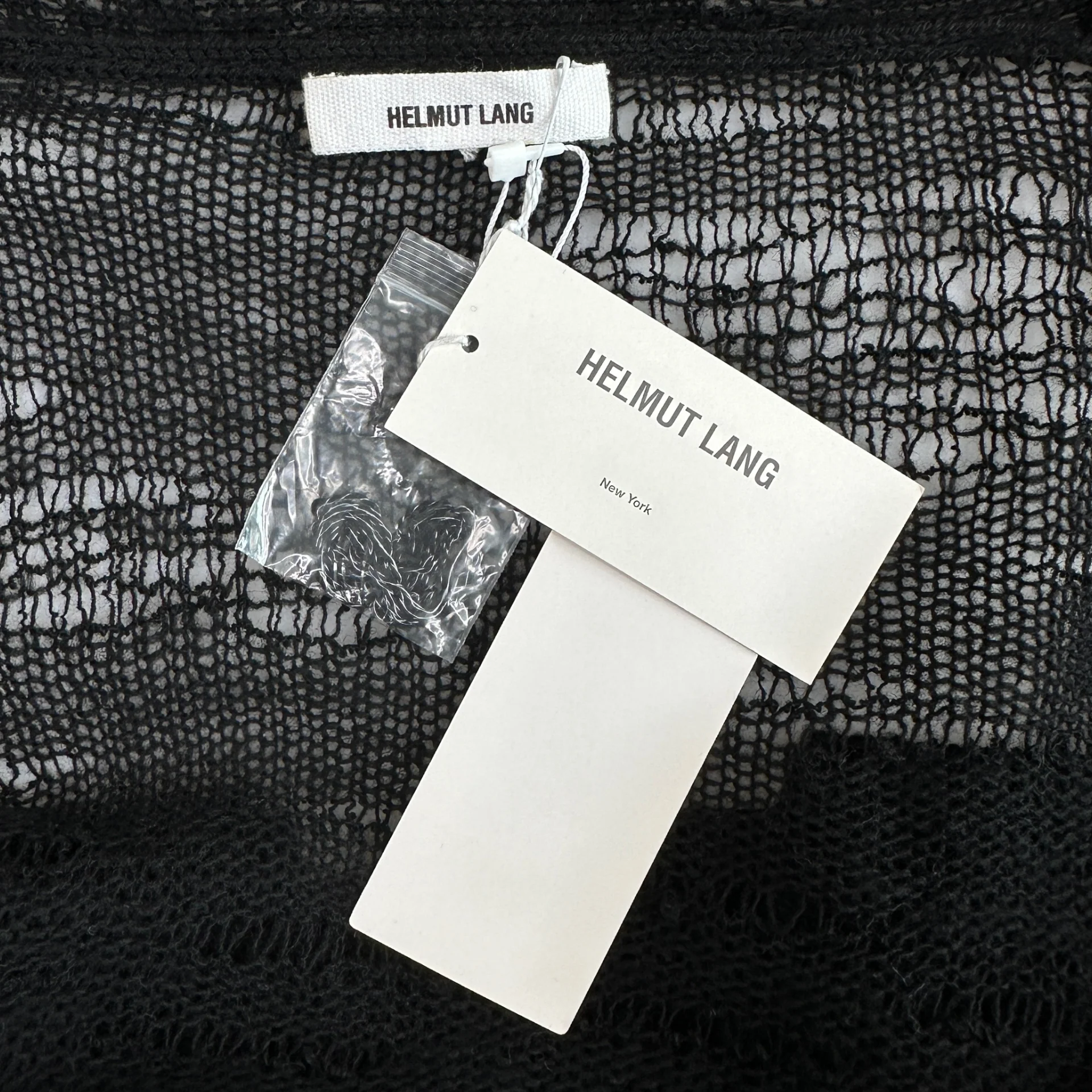 (NEW) (S/M) HELMUT LANG WOOL-BLEND CARDIGAN - BLACK - Image 6