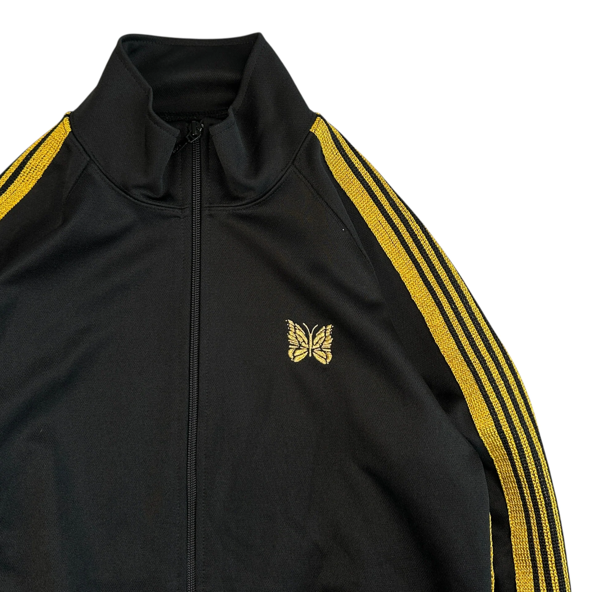 (S) NEEDLES POLY SMOOTH TRACK JACKET - BLACK/YELLOW - Image 3