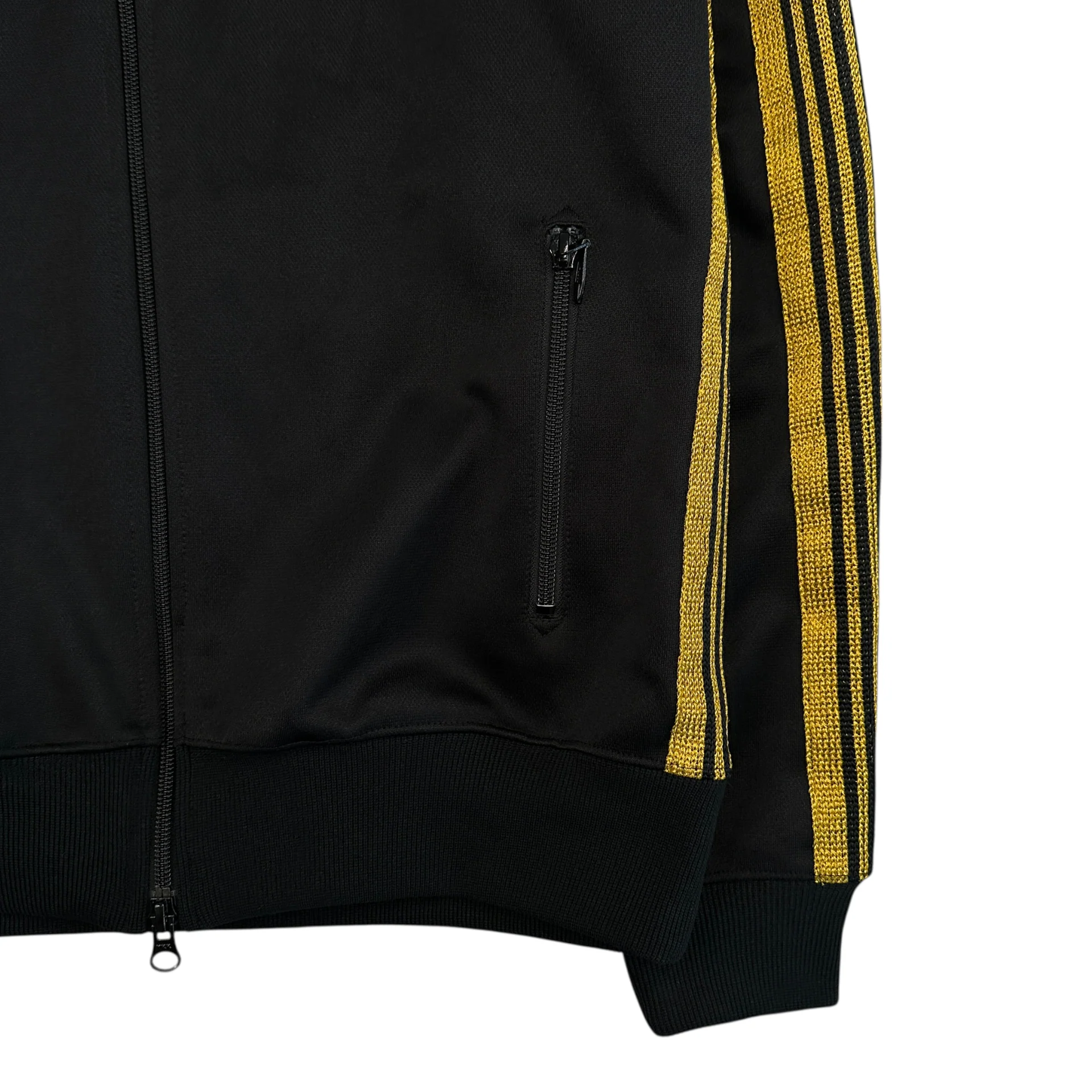(S) NEEDLES POLY SMOOTH TRACK JACKET - BLACK/YELLOW - Image 4