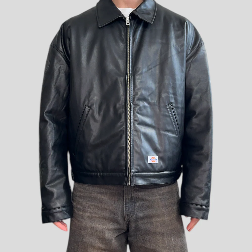 SHINYA KOZUKA X DICKIES FAUX LEATHER TRUCKER JACKET - Image 2