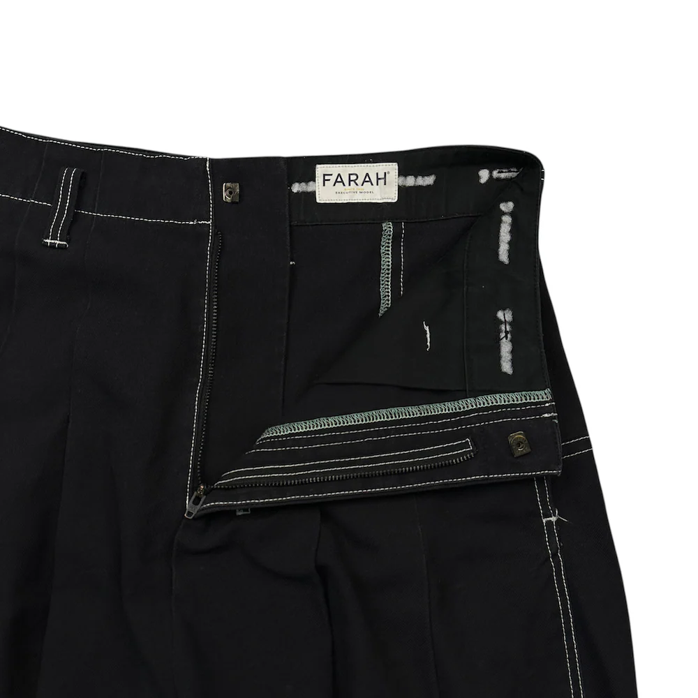 SHINYA KOZUKA X FARAH BAGGY PANTS - BLACK - Image 2