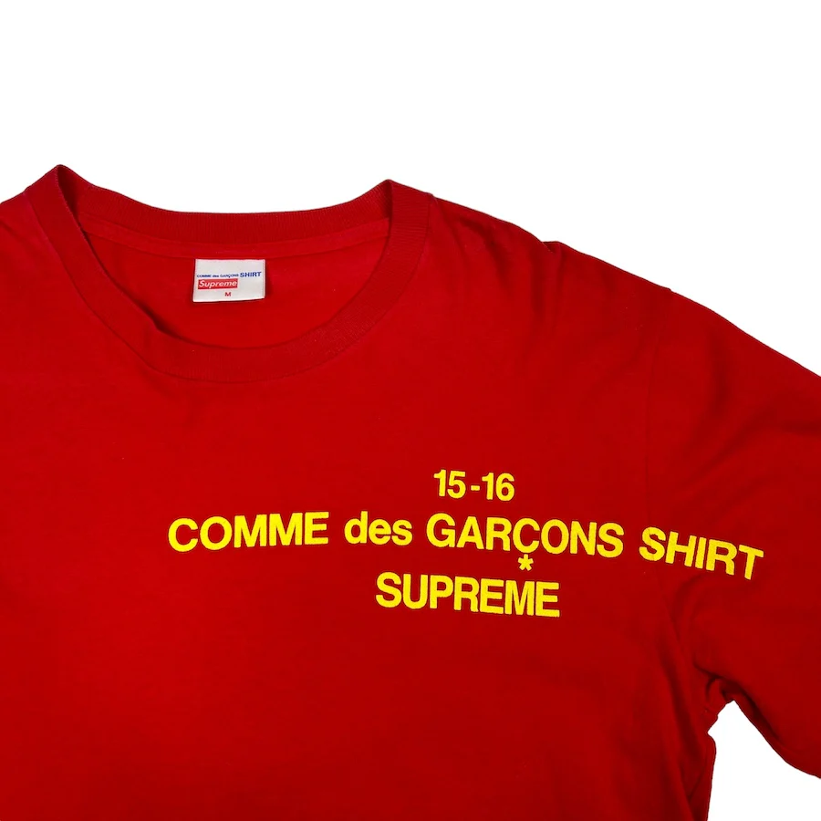 SUPREME X COMME DES GARCONS RED/YELLOW LONG SLEEVE - Image 3