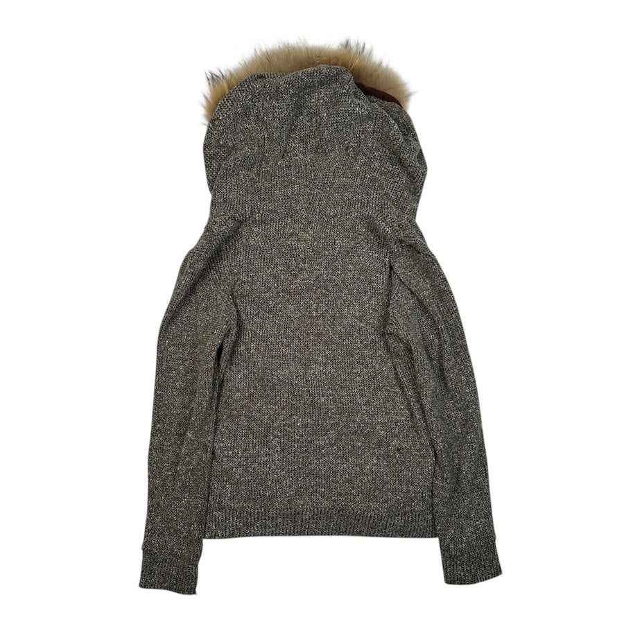 TORNADO MART FUR HOOD KNIT ZIP-UP - Image 2
