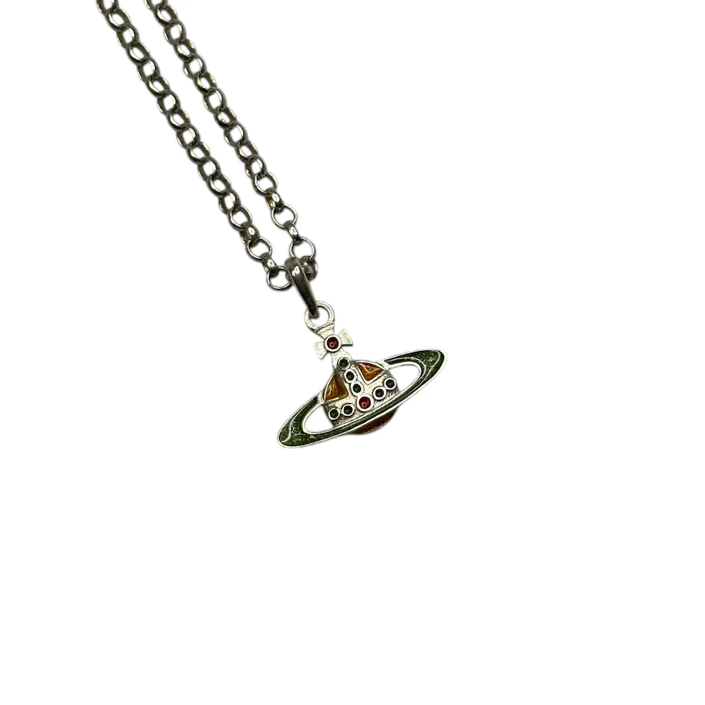 VIVIENNE WESTWOOD 925 SILVER MAYFAIR NECKLACE - MULTI-COLOUR