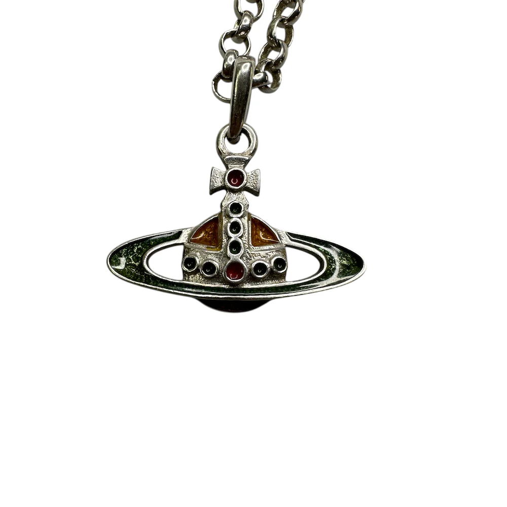VIVIENNE WESTWOOD 925 SILVER MAYFAIR NECKLACE - MULTI-COLOUR - Image 4