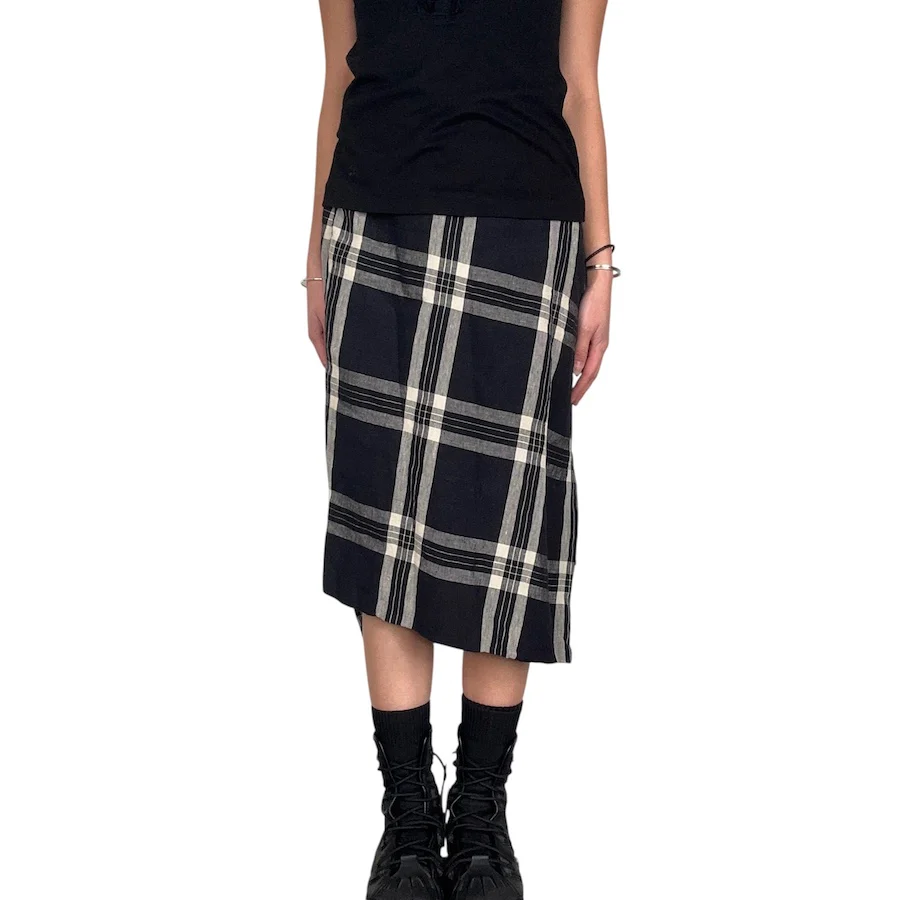 VIVIENNE WESTWOOD ASYMMETRICAL PLAID SKIRT - Image 2