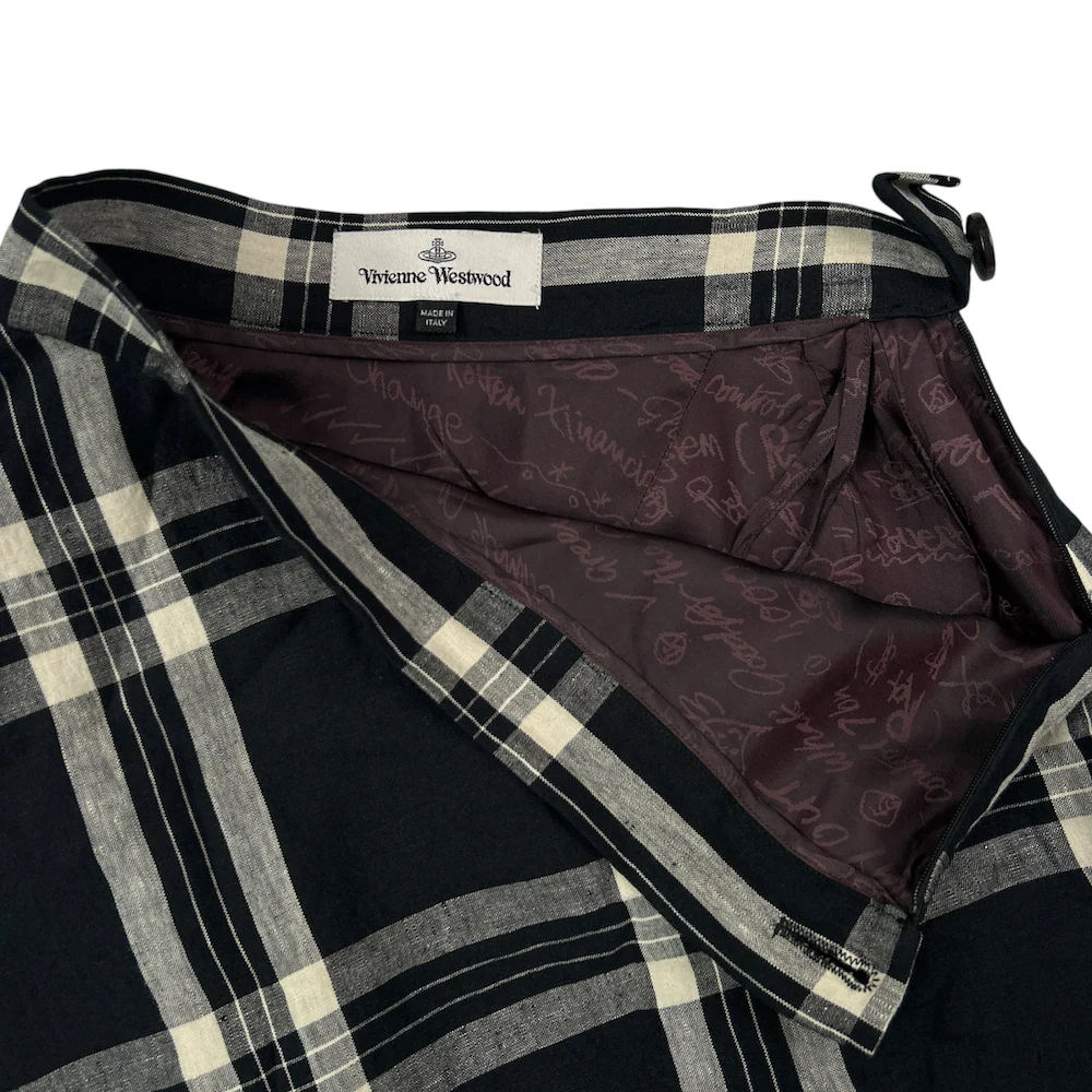 VIVIENNE WESTWOOD ASYMMETRICAL PLAID SKIRT - Image 4
