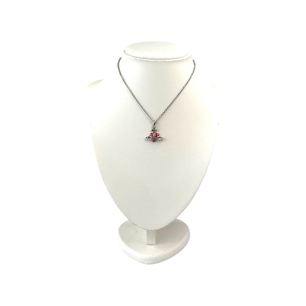 VIVIENNE WESTWOOD HEART ORB NECKLACE - PINK - Image 2