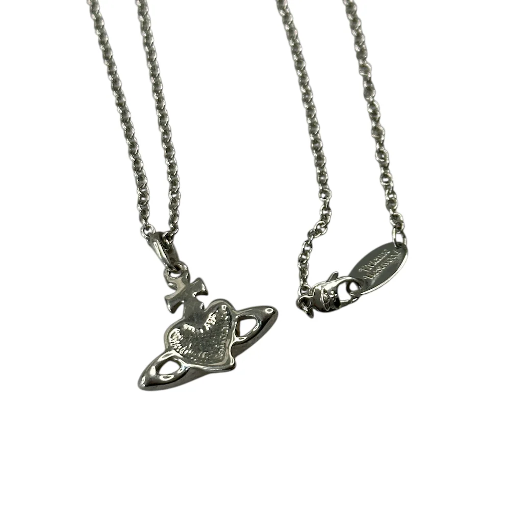 VIVIENNE WESTWOOD HEART ORB NECKLACE - PINK - Image 3