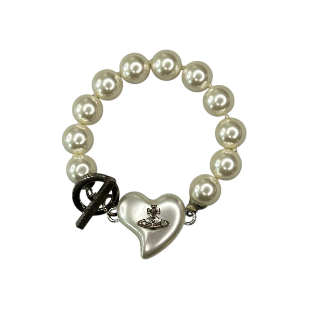 VIVIENNE WESTWOOD HEART & PEARL BRACELET