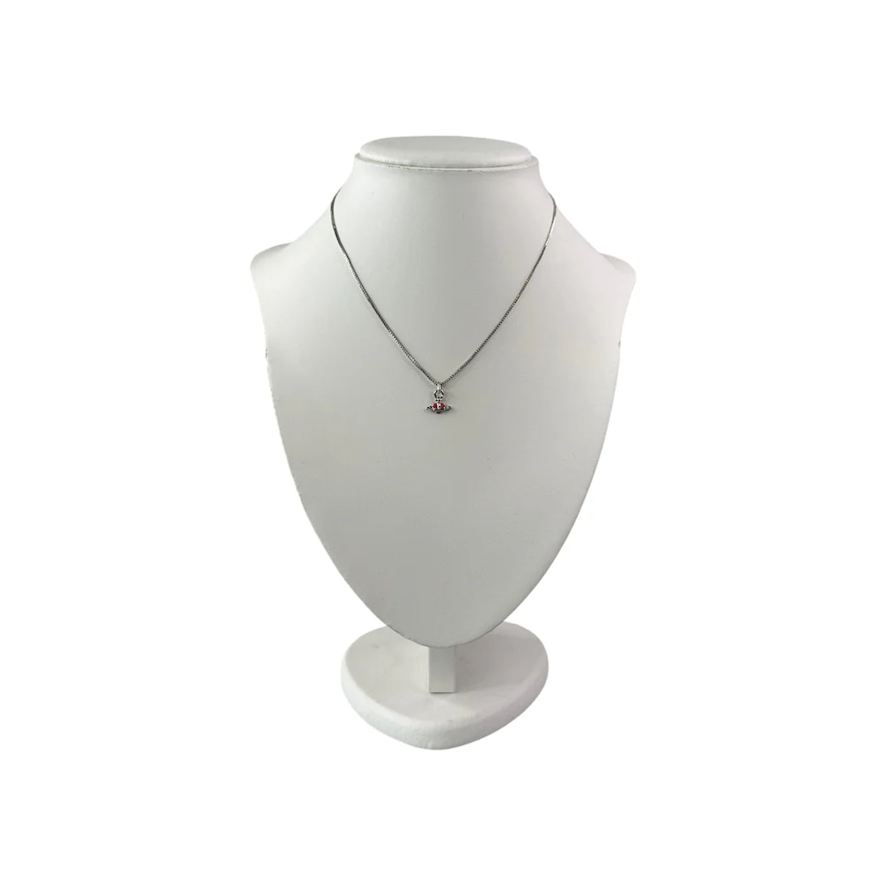 VIVIENNE WESTWOOD MICRO HEART NECKLACE - PINK - Image 2