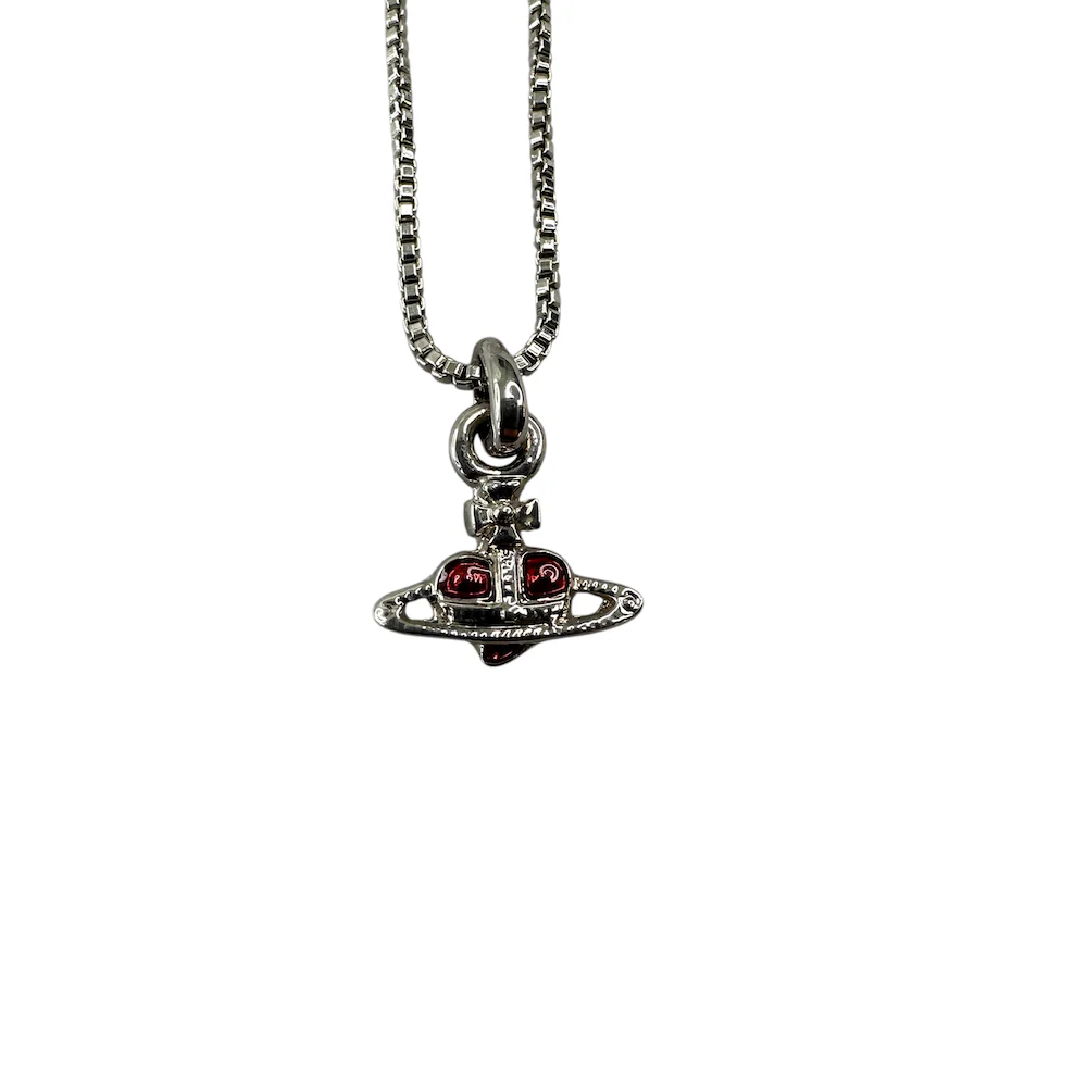 VIVIENNE WESTWOOD MICRO HEART NECKLACE - RED