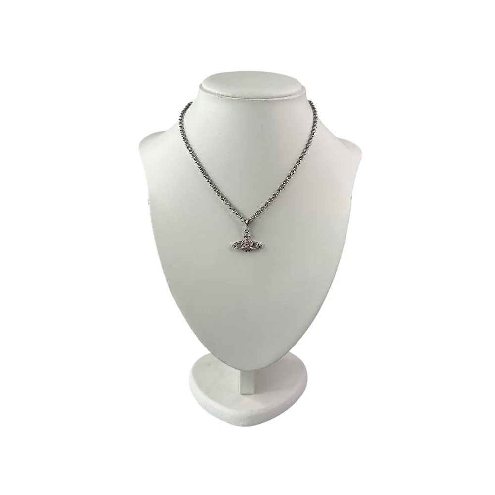 VIVIENNE WESTWOOD PINK RHINESTONE MAYFAIR NECKLACE - Image 2