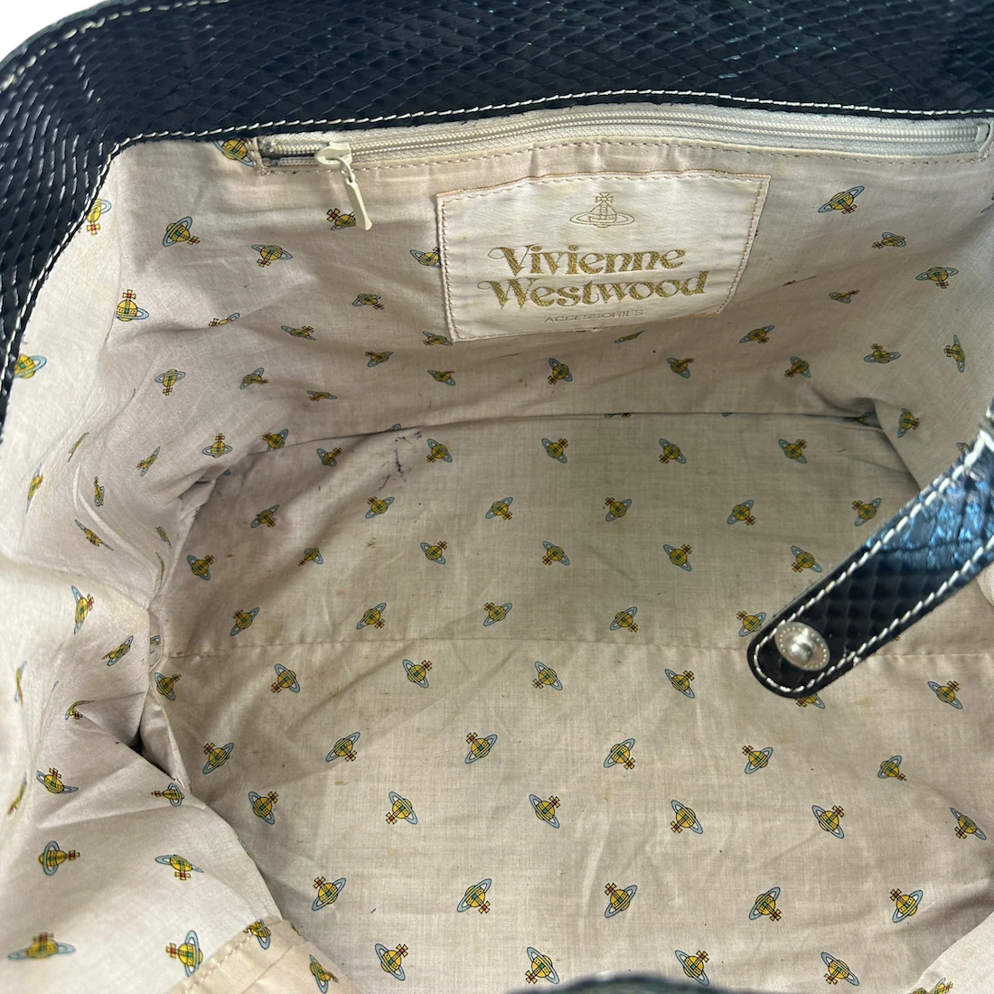VIVIENNE WESTWOOD PYTHON LEATHER TOTE BAG - Image 6