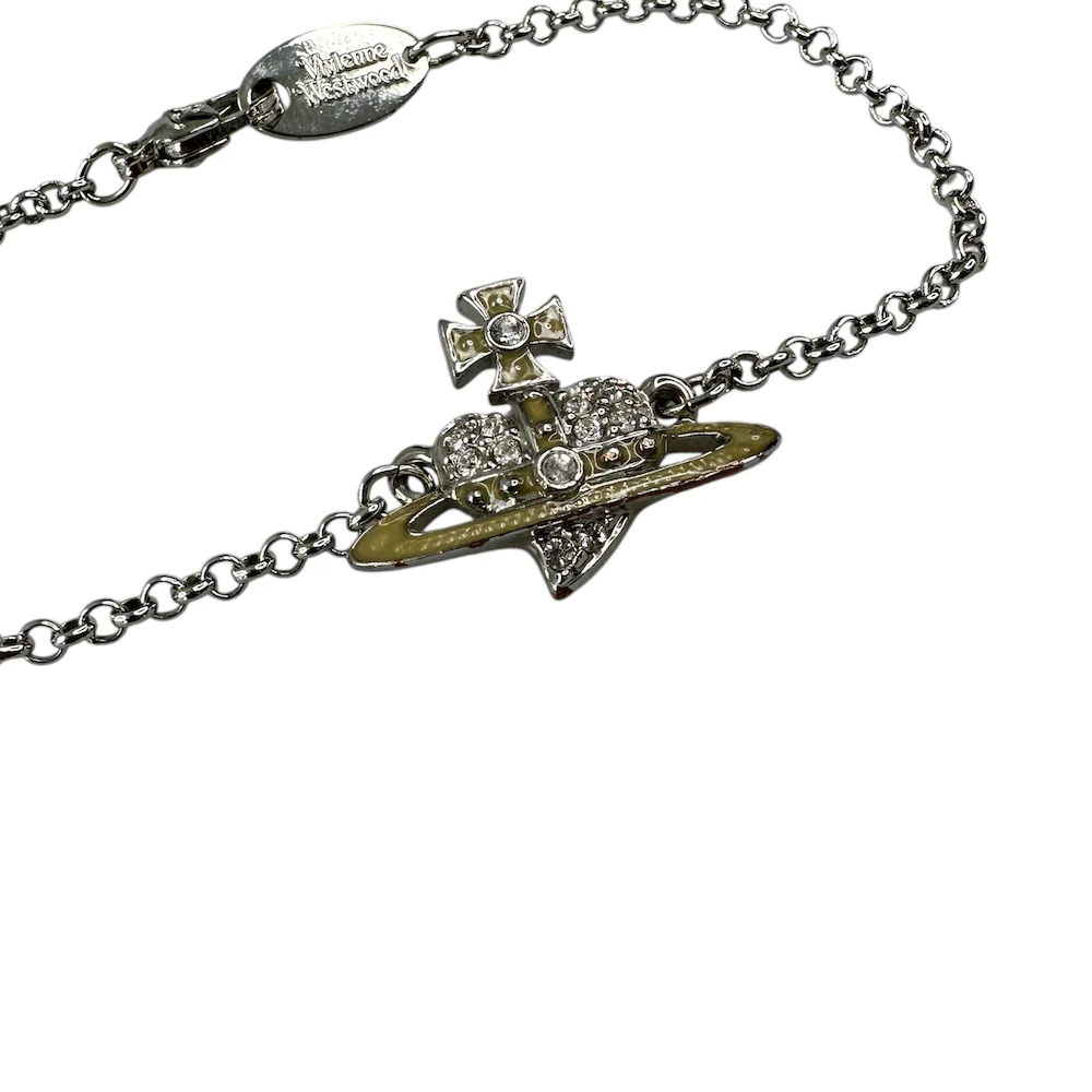 VIVIENNE WESTWOOD REVERSE HEART BRACELET - PLATINUM - Image 3