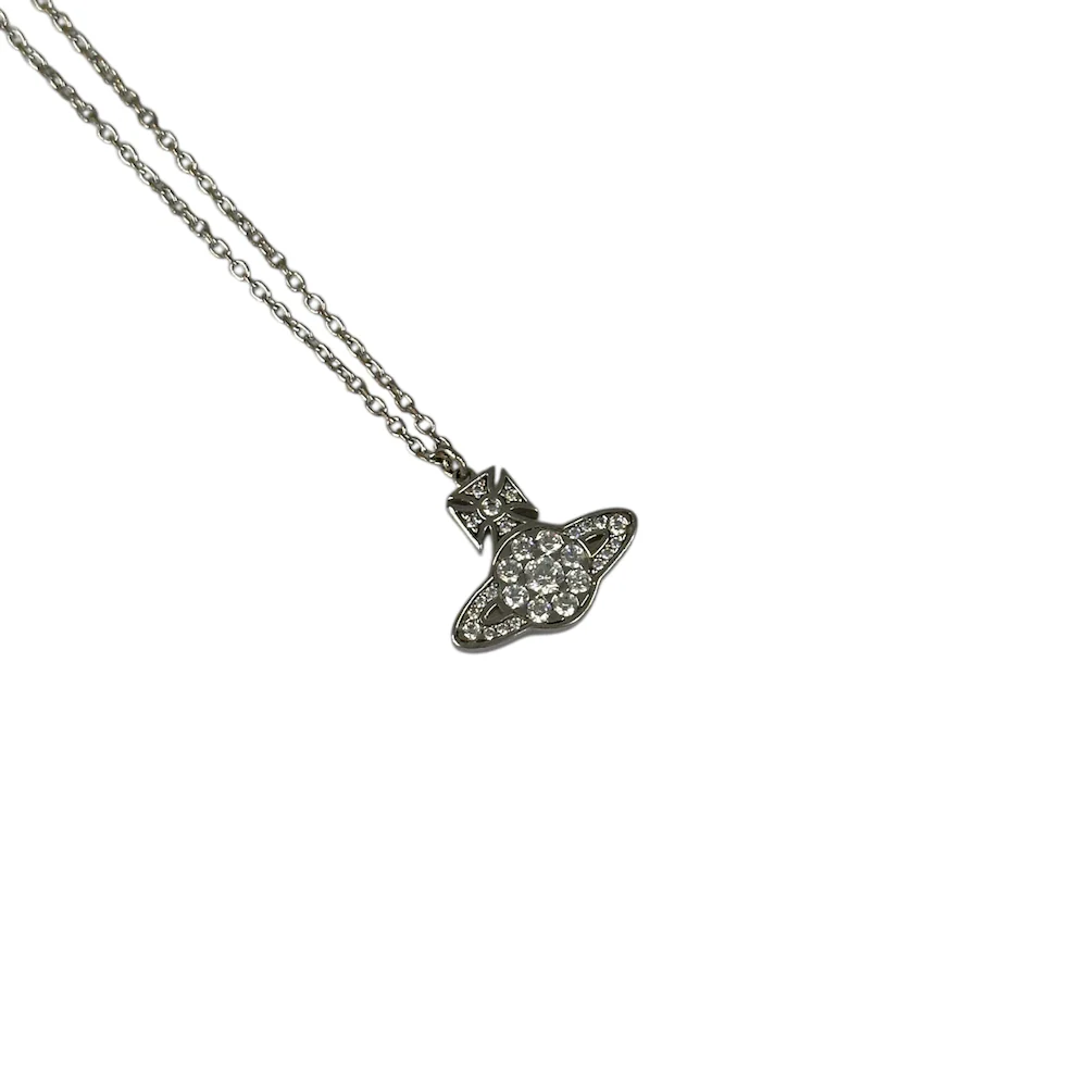 VIVIENNE WESTWOOD RHINESTONE ORB NECKLACE