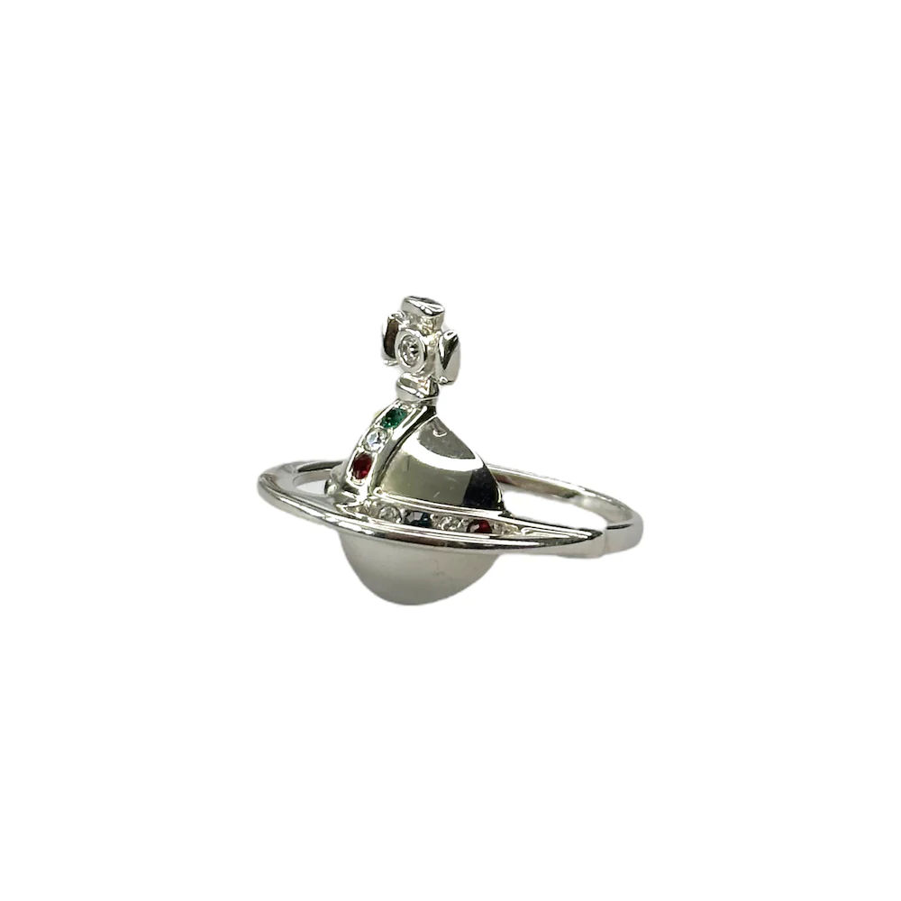 (XL/9) VIVIENNE WESTWOOD 925 SILVER ORB RING