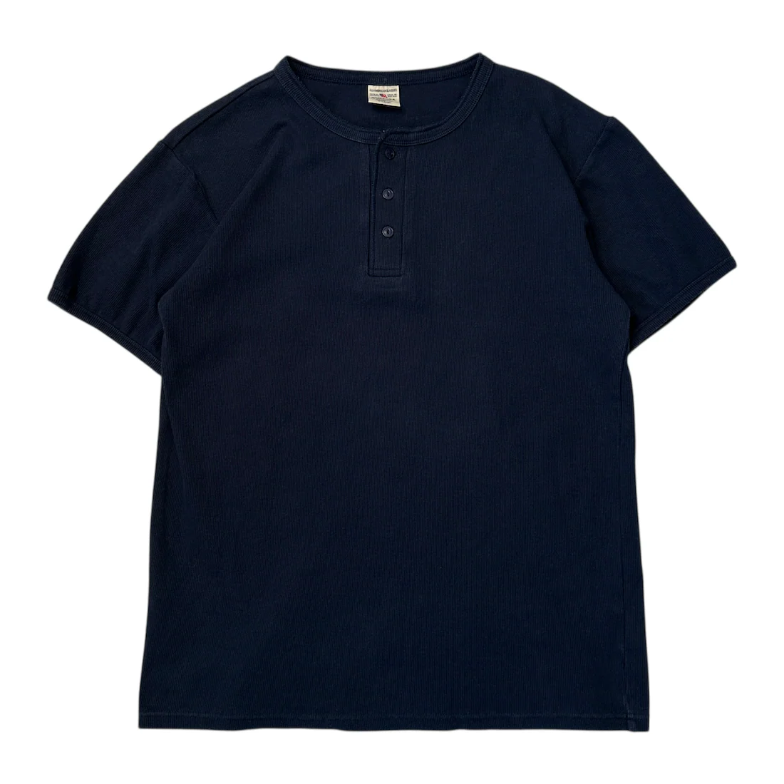 (XL) AVIREX HENLEY T-SHIRT - NAVY