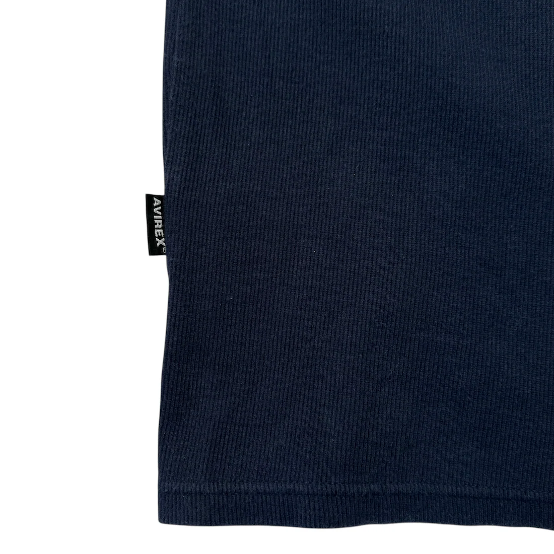 (XL) AVIREX HENLEY T-SHIRT - NAVY - Image 4