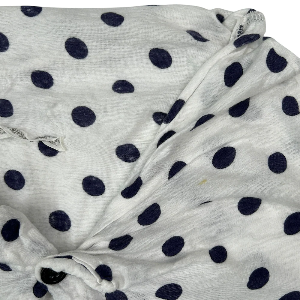 YOHJI YAMAMOTO + NOIR POLKA DOT BUTTON UP TOP - Image 5