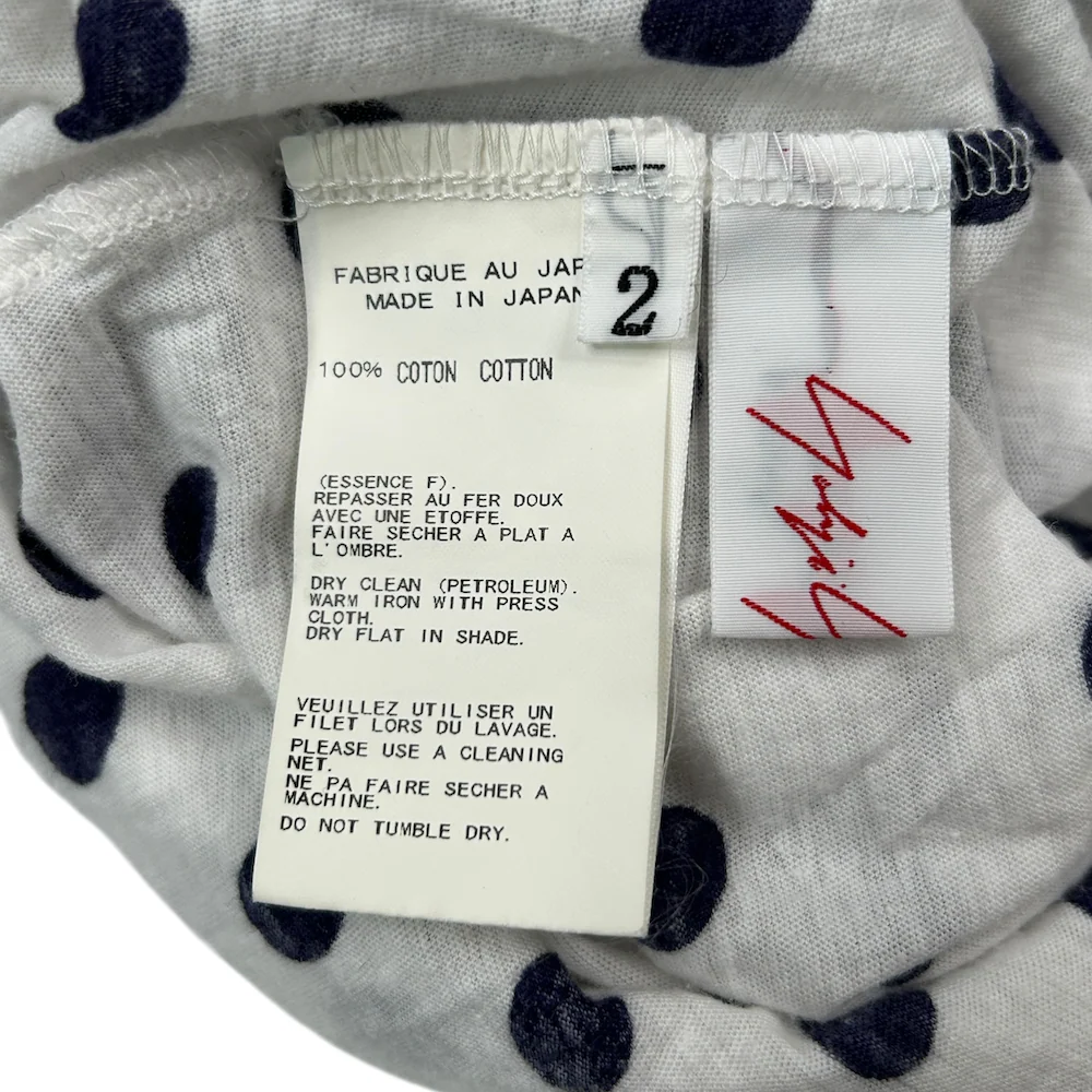 YOHJI YAMAMOTO + NOIR POLKA DOT BUTTON UP TOP - Image 6