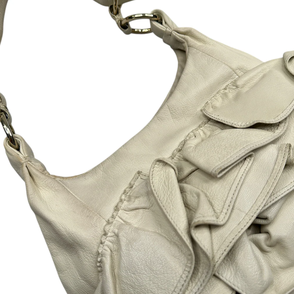YVES SAINT LAURENT RIVE GAUCHE NAJA BAG - CREAM - Image 10