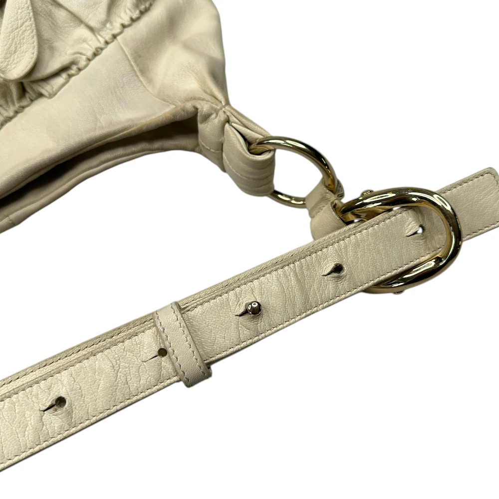 YVES SAINT LAURENT RIVE GAUCHE NAJA BAG - CREAM - Image 8