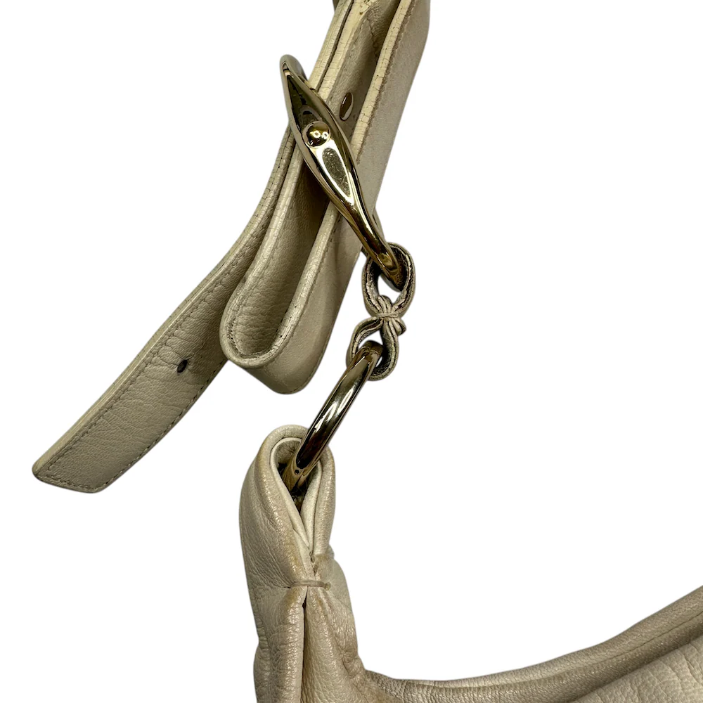 YVES SAINT LAURENT RIVE GAUCHE NAJA BAG - CREAM - Image 9